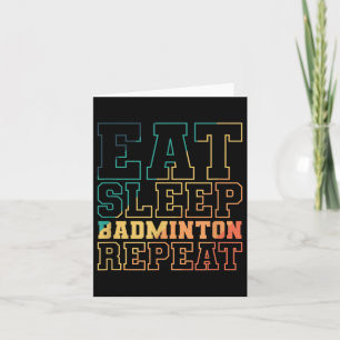 Essen Sleep Badminton Wiederholung Shuttle Sport Karte