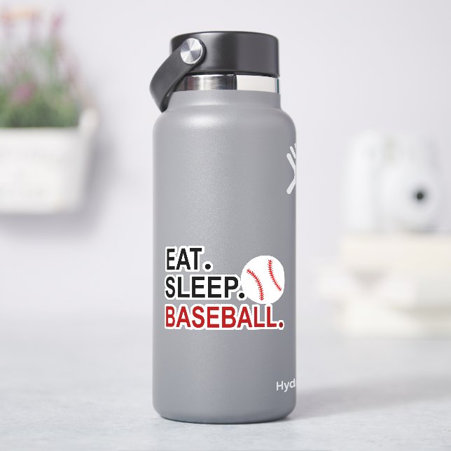 Essen Sleep Baseball Aufkleber (HydroFlask)