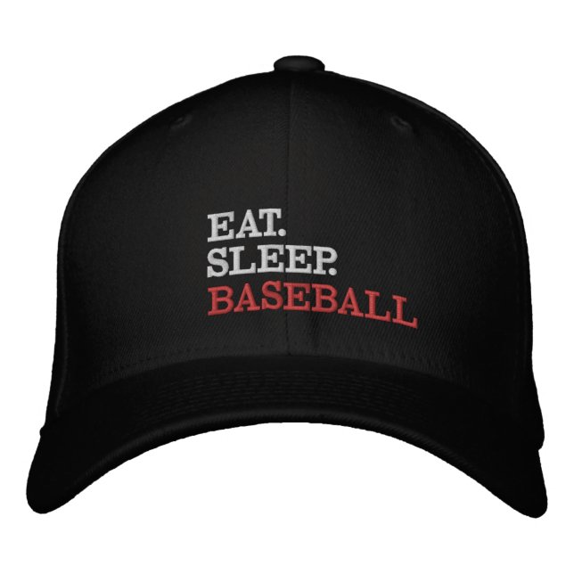 Essen Sleep Baseball Bestickte Baseballkappe (Vorderseite)