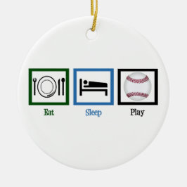 Essen Sleep Baseball Keramikornament