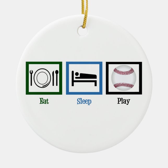 Essen Sleep Baseball Keramikornament (Vorne)
