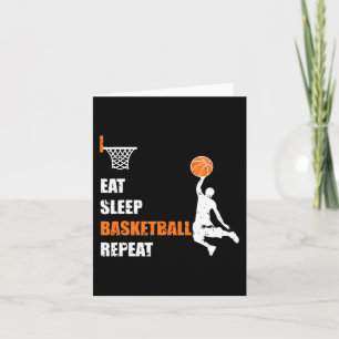 Essen Sleep Basketball Wiederholen Basketball Boys Karte