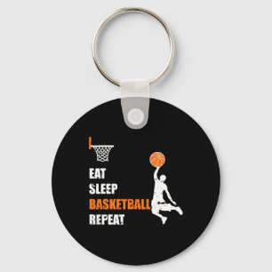 Essen Sleep Basketball Wiederholen Basketball Boys Schlüsselanhänger
