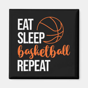 Essen Sleep Basketball Wiederholen Spaß Sport Moti Magnet