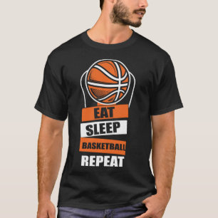 Essen Sleep Basketball Wiederholen Spielertrainer  T-Shirt
