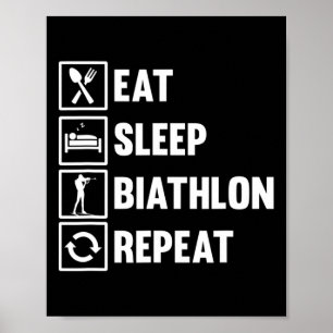 Essen Sleep Biathlon Wiederholung Motiv für einen Poster
