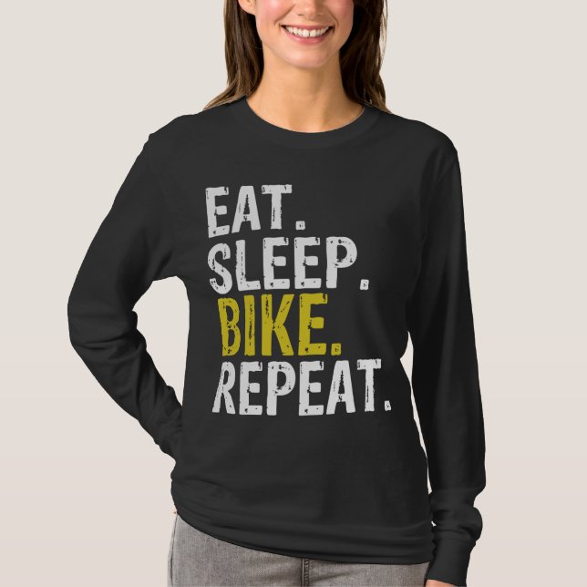 Essen Sleep Bike Wiederholung Geschenk T-Shirt (Vorderseite)
