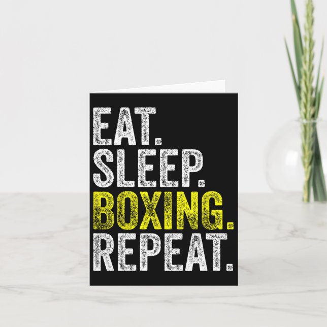 Essen Sleep Boxing Wiederholen Boxer Fighter Fight Karte (Vorderseite)