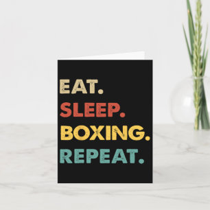 Essen Sleep Boxing Wiederholen Funny Boxing Lover Karte