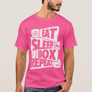 Essen Sleep Boxing Wiederholen lustige Boxgeschenk T-Shirt