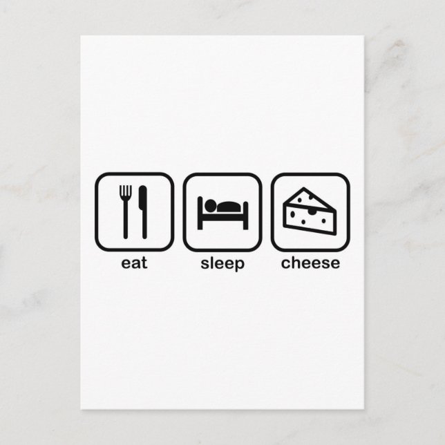 Essen Sleep Chef Postkarte (Vorderseite)