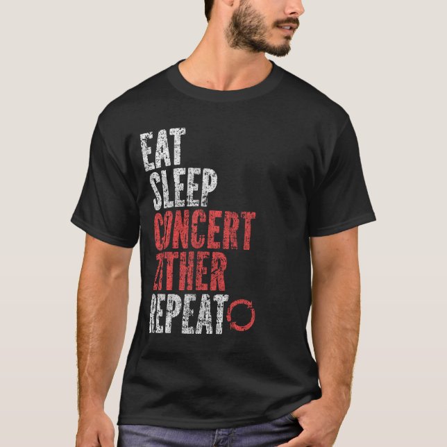Essen Sleep Concert zither Repeat T-Shirt (Vorderseite)