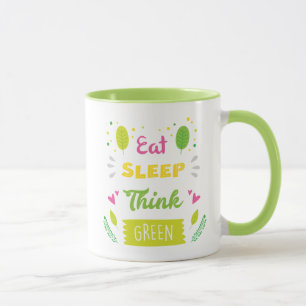 Essen Sleep Denke ökologisch Tasse