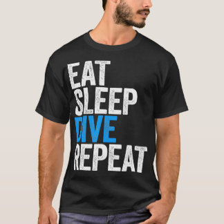 Essen Sleep Dive Wiederholung Tauchen Geschenk T-Shirt