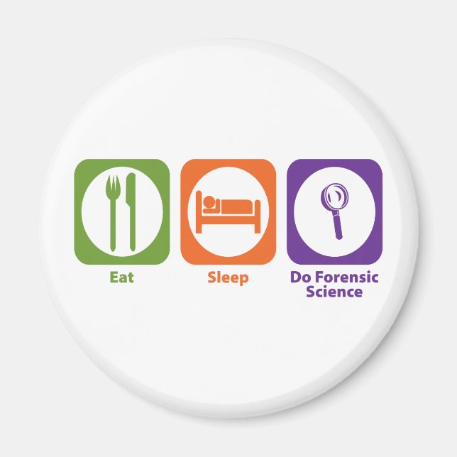 Essen Sleep Do forensische Wissenschaft Magnet (Vorne)