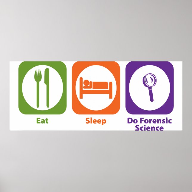Essen Sleep Do forensische Wissenschaft Poster (Vorne)