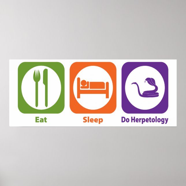 Essen Sleep Do Herpetologie Poster (Vorne)
