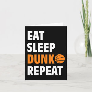 Essen Sleep Dunk Wiederholen Spaß Basketball Ball Karte