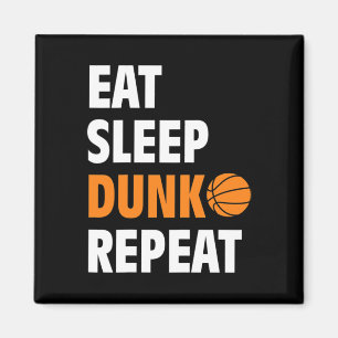 Essen Sleep Dunk Wiederholen Spaß Basketball Ball Magnet