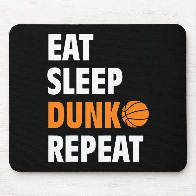 Essen Sleep Dunk Wiederholen Spaß Basketball Ball  Mousepad (Vorne)