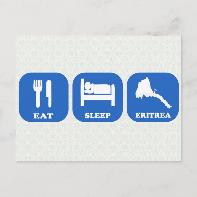 Essen Sleep Eritrea Postkarte (Vorderseite)