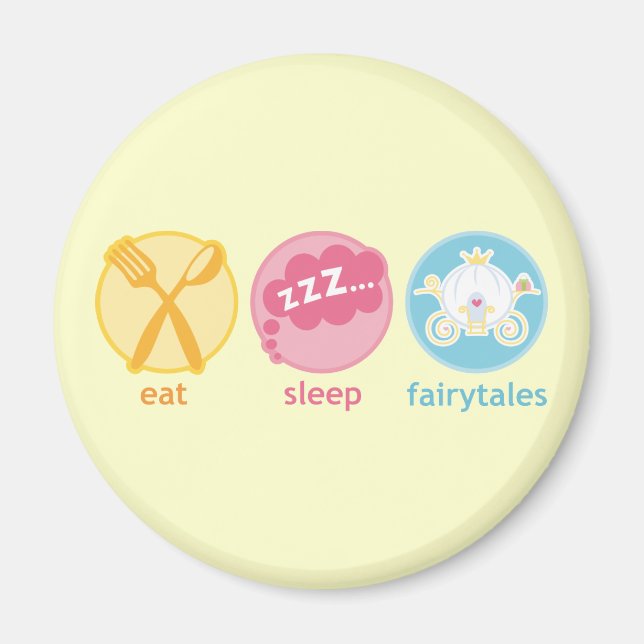 Essen Sleep Fairytales Kühlschrankmagnet Geschenk (Vorne)