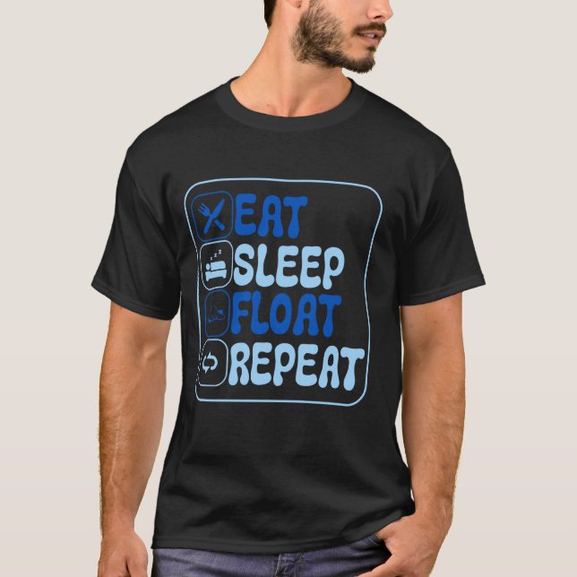 Essen Sleep Float Repeat Manatees Lover Oceanograp T-Shirt (Vorderseite)