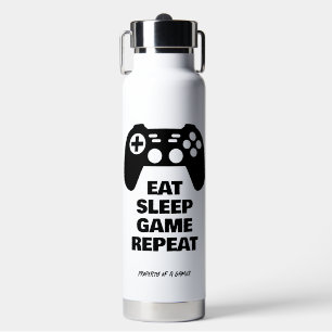 Essen Sleep Game Wiederholen Sie die Flasche mit l