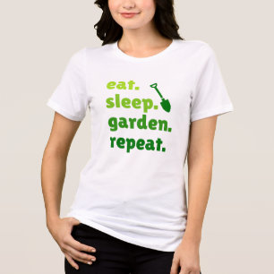 Essen Sleep Garden Wiederholen Gartenarbeit Lover  Tri-Blend Shirt