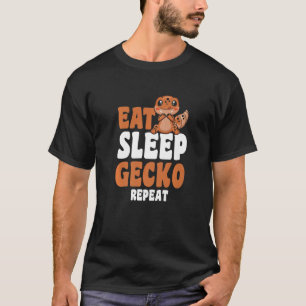 Essen Sleep Gecko Wiederholung T-Shirt