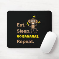 Essen Sleep Go Bananen Wiederholen Funny Süße Tier