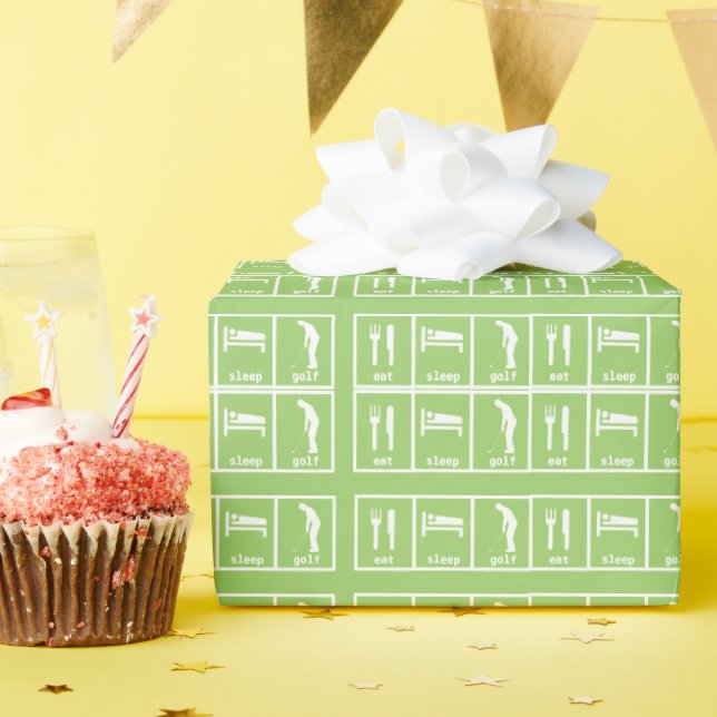 Essen Sleep Golf Geschenkpapier (Geburtstagsparty)
