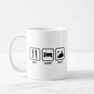 Essen Sleep Golf Kaffee Tasse