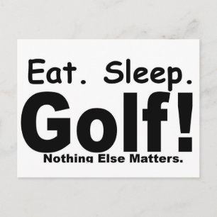 Essen Sleep Golf - nichts anderes zählt Postkarte