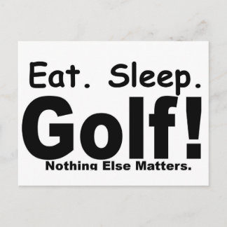 Essen Sleep Golf - nichts anderes zählt Postkarte