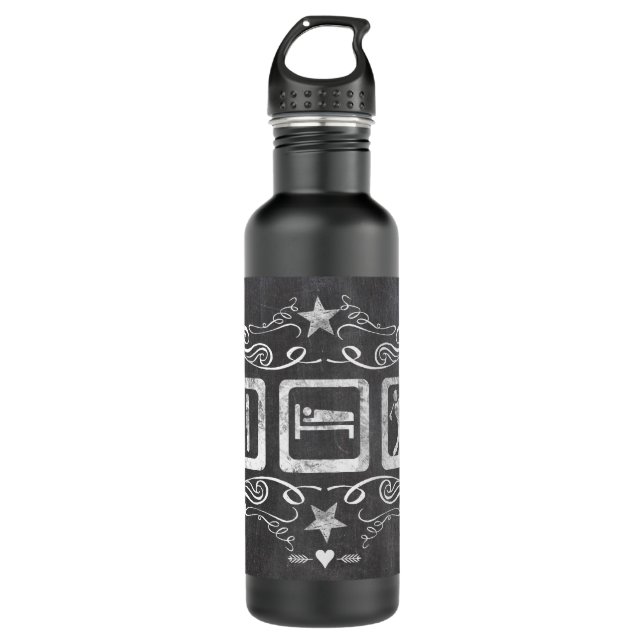 Essen Sleep Golf PERSONALISIERT Trinkflasche (Vorderseite)