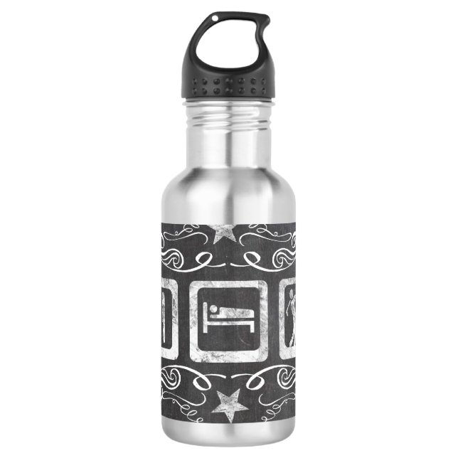 Essen Sleep Golf PERSONALISIERT Trinkflasche (Vorderseite)