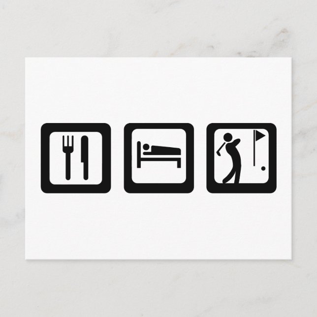 Essen Sleep Golf Postkarte (Vorderseite)