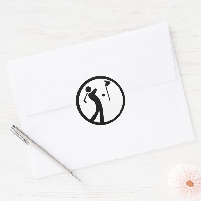 Essen Sleep Golf Runder Aufkleber (Umschlag)