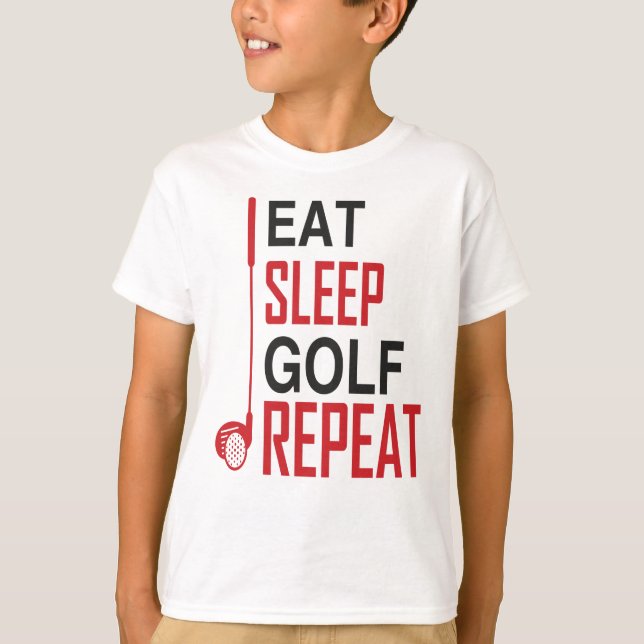 Essen Sleep Golf Wiederholung T-Shirt (Vorderseite)