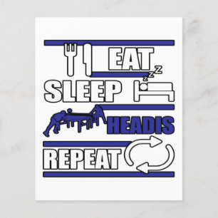 Essen Sleep Headis Geschenk Flyer