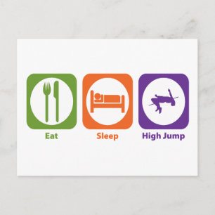 Essen Sleep High Jump Postkarte
