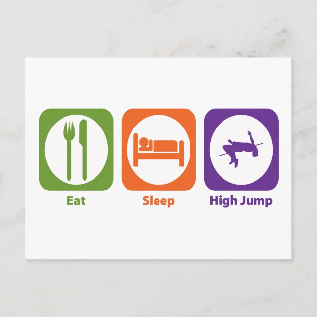 Essen Sleep High Jump Postkarte (Vorderseite)
