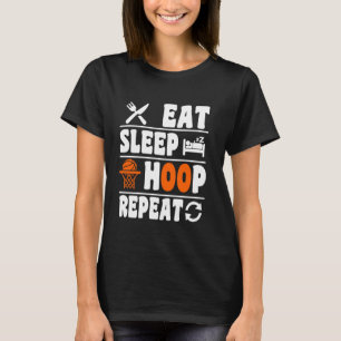 Essen Sleep Hoop Wiederholung Funny Basketball T-Shirt