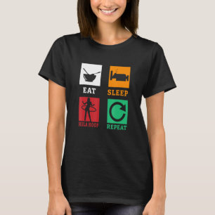 Essen Sleep Hula Hoop Wiederholen Hula Hooping Fit T-Shirt