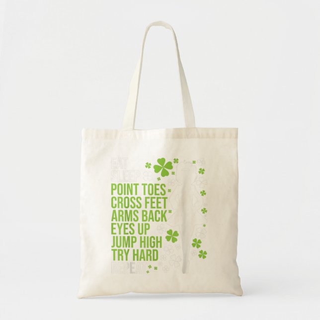 Essen Sleep Irish Dance Irish Dancer Ceili Reel Da Tragetasche (Vorne)