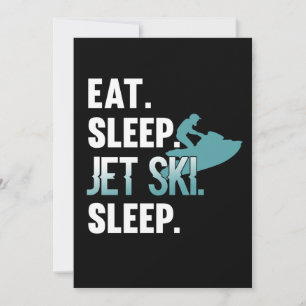 Essen Sleep Jet Ski Skifahren Skifahren Wasserspor Einladung
