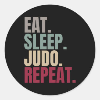 Essen Sleep Judo Wiederholung Runder Aufkleber