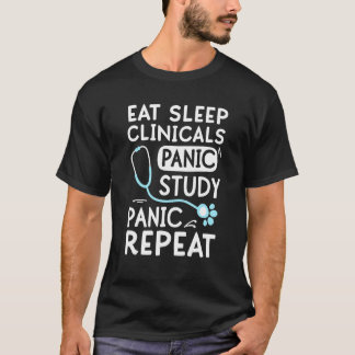 Essen Sleep Klinicals Panik Studie Veterinary Stud T-Shirt