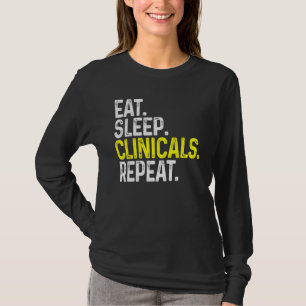 Essen Sleep-Kliniken Wiederholung lustige Pflege T-Shirt